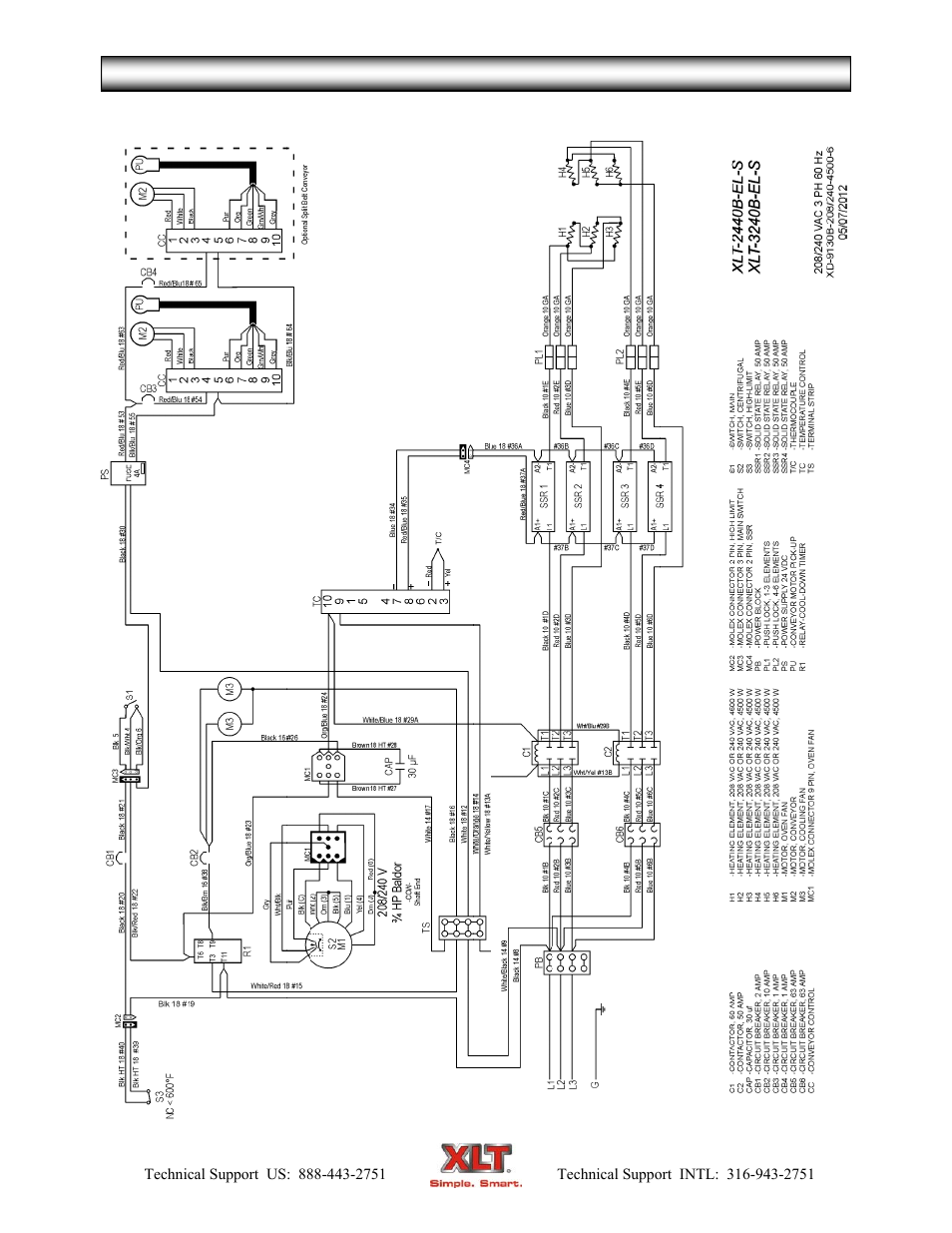 Oven schematic - standard | XLT XD-9007A (ELEC Oven Version – C, AVI Hood Version – C) User Manual | Page 51 / 64