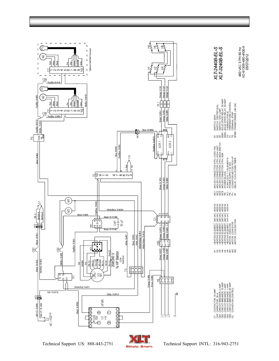 Oven schematic - standard | XLT XD-9007A (ELEC Oven Version – C, AVI Hood Version – C) User Manual | Page 53 / 64