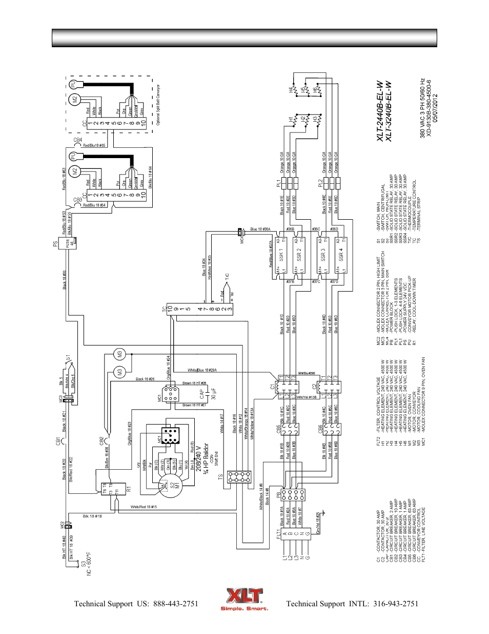Oven schematic - world | XLT XD-9007A (ELEC Oven Version – C, AVI Hood Version – C) User Manual | Page 56 / 64