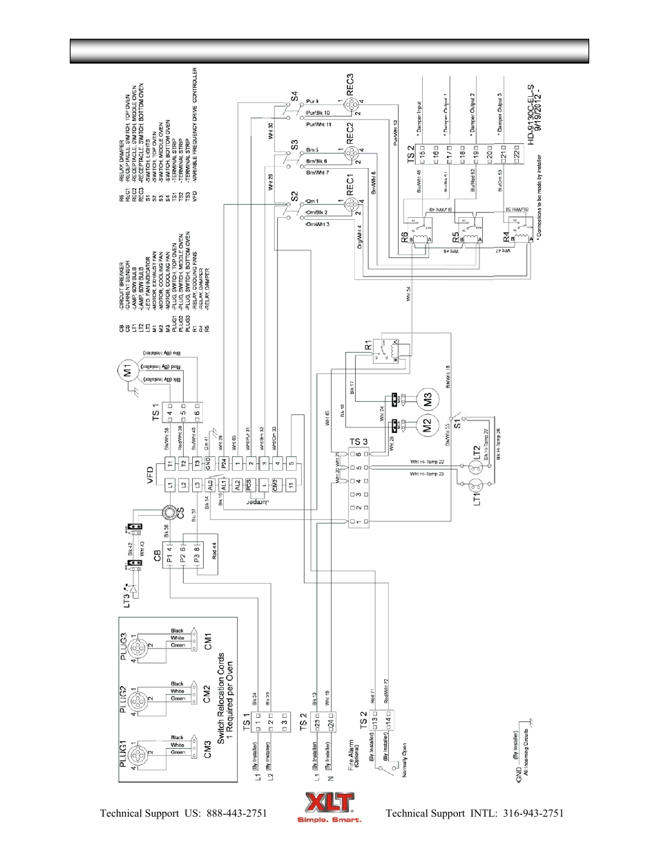 Hood schematic - standard | XLT XD-9007A (ELEC Oven Version – C, AVI Hood Version – C) User Manual | Page 58 / 64