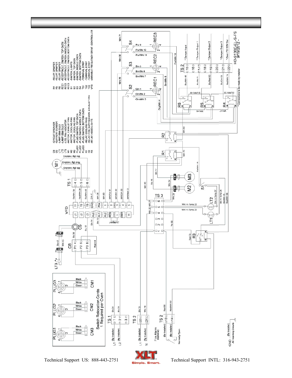 Hood schematic - standard w/fs | XLT XD-9007A (ELEC Oven Version – C, AVI Hood Version – C) User Manual | Page 59 / 64