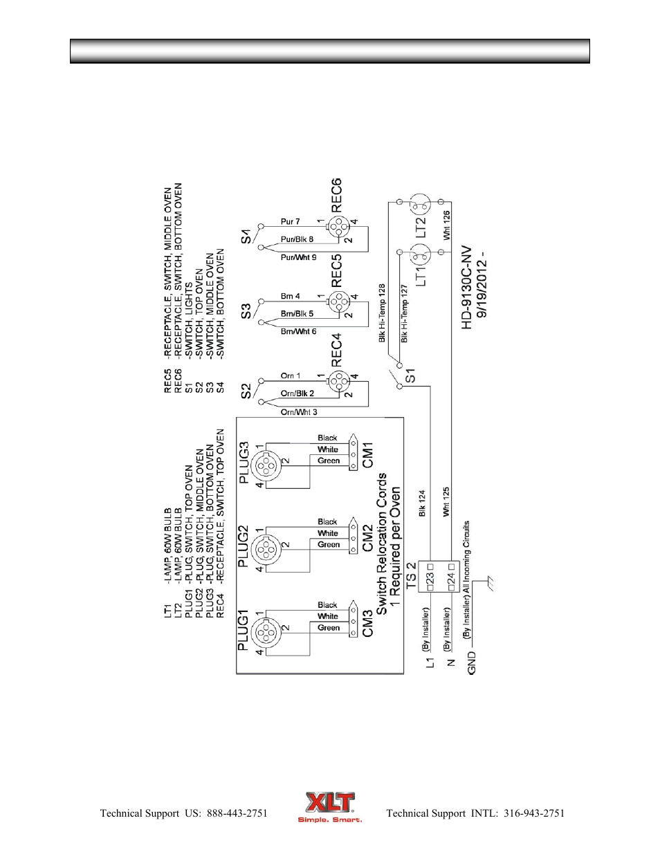 Hood schematic w/o vfd | XLT XD-9007A (ELEC Oven Version – C, AVI Hood Version – C) User Manual | Page 62 / 64