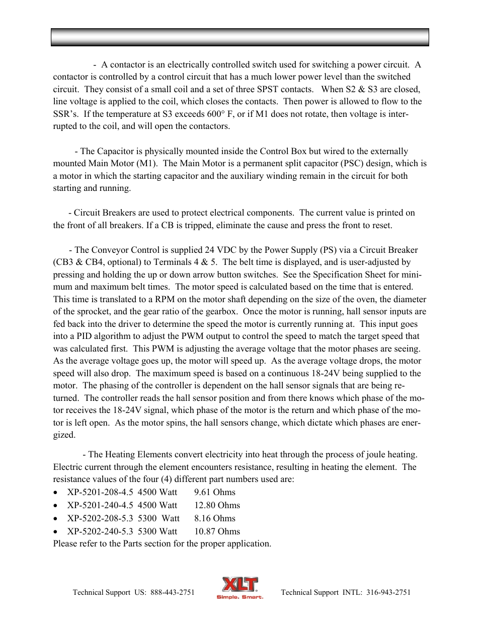 Electric oven theory of operation | XLT XD-9007A (ELEC Oven Version – C, AVI Hood Version – C) User Manual | Page 9 / 64