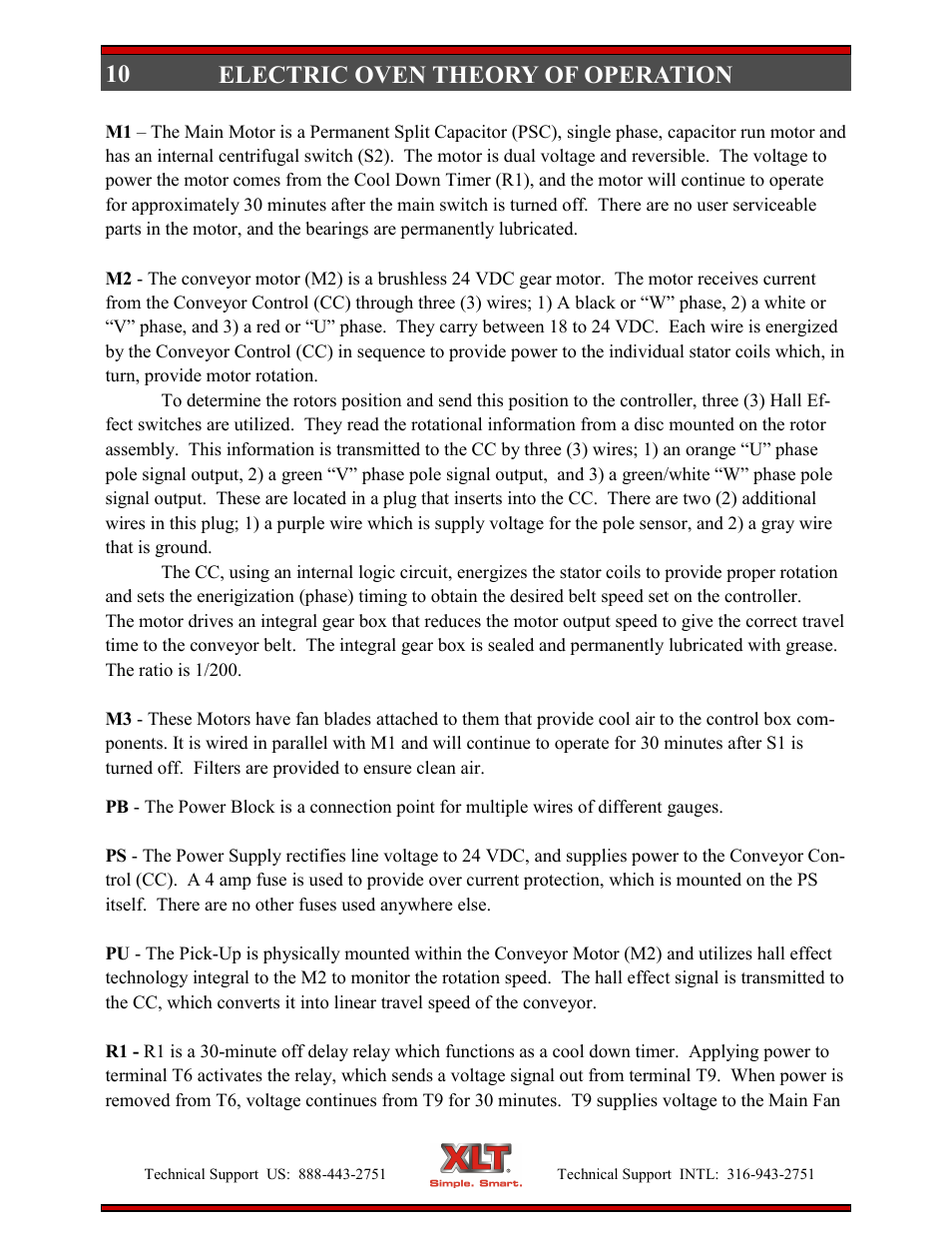 10 electric oven theory of operation | XLT XD-9007A (ELEC Oven Version – D, AVI Hood Version – C) User Manual | Page 10 / 64