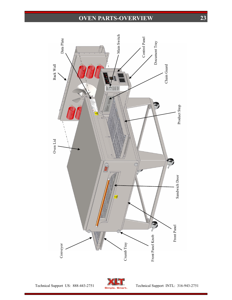 23 oven parts-overview | XLT XD-9007A (ELEC Oven Version – D, AVI Hood Version – C) User Manual | Page 23 / 64