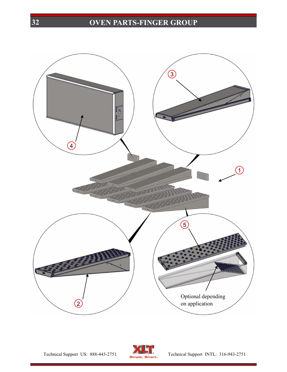 32 oven parts-finger group | XLT XD-9007A (ELEC Oven Version – D, AVI Hood Version – C) User Manual | Page 32 / 64