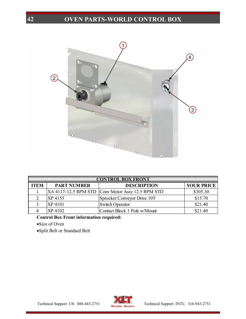 42 oven parts-world control box | XLT XD-9007A (ELEC Oven Version – D, AVI Hood Version – C) User Manual | Page 42 / 64