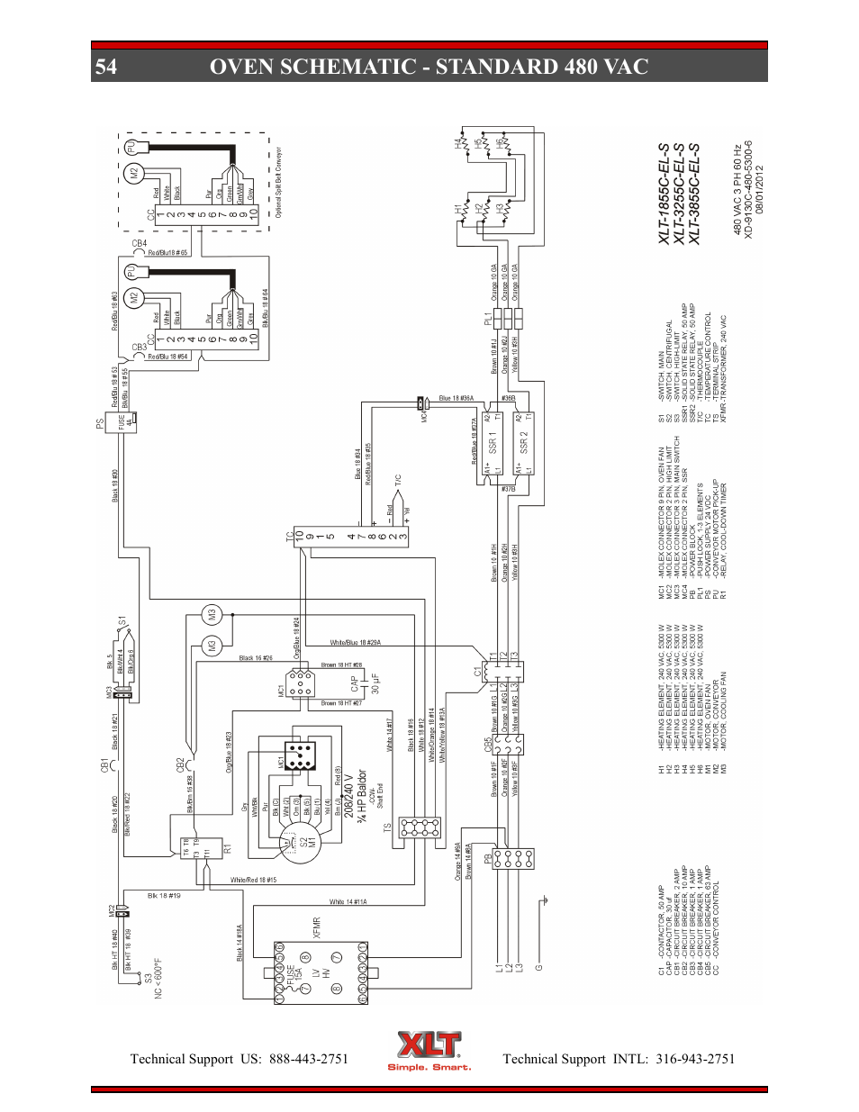 XLT XD-9007A (ELEC Oven Version – D, AVI Hood Version – C) User Manual | Page 54 / 64