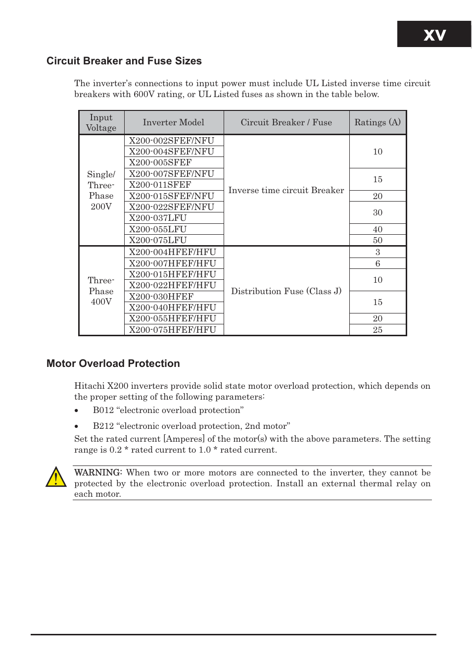 XLT Hitachi X200 User Manual | Page 16 / 305