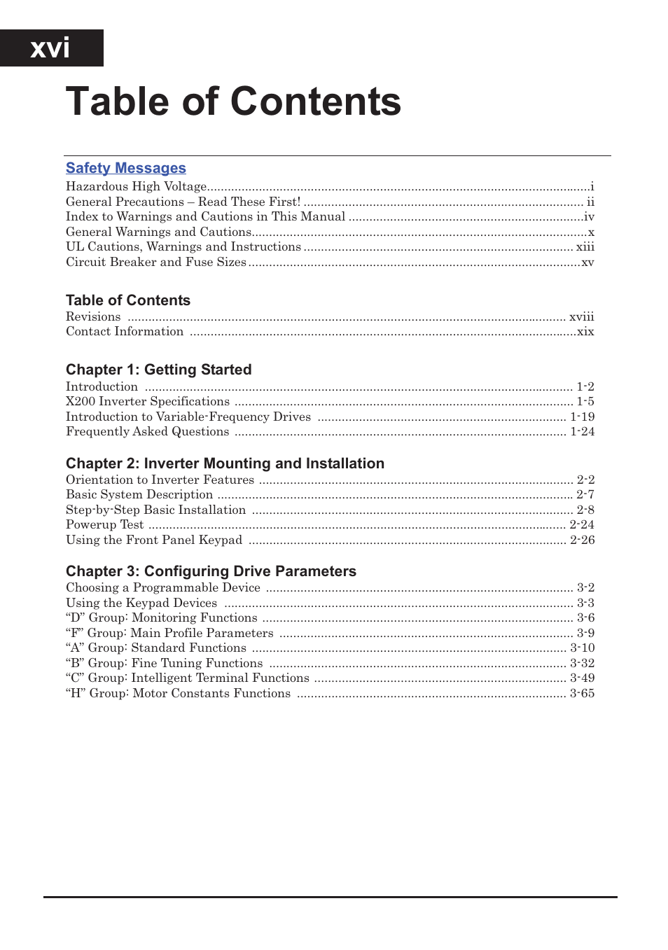 XLT Hitachi X200 User Manual | Page 17 / 305