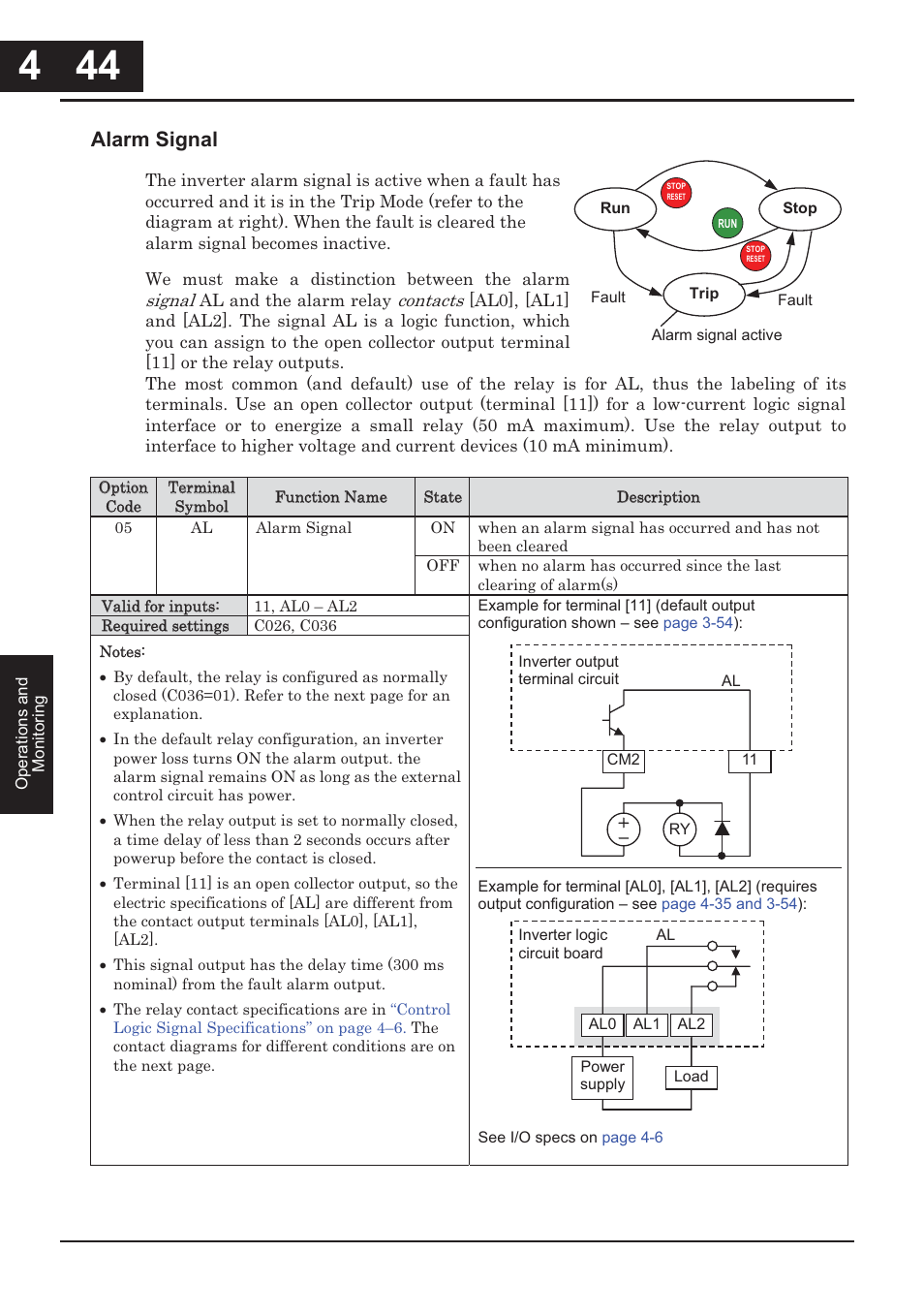 Alarm signal | XLT Hitachi X200 User Manual | Page 193 / 305