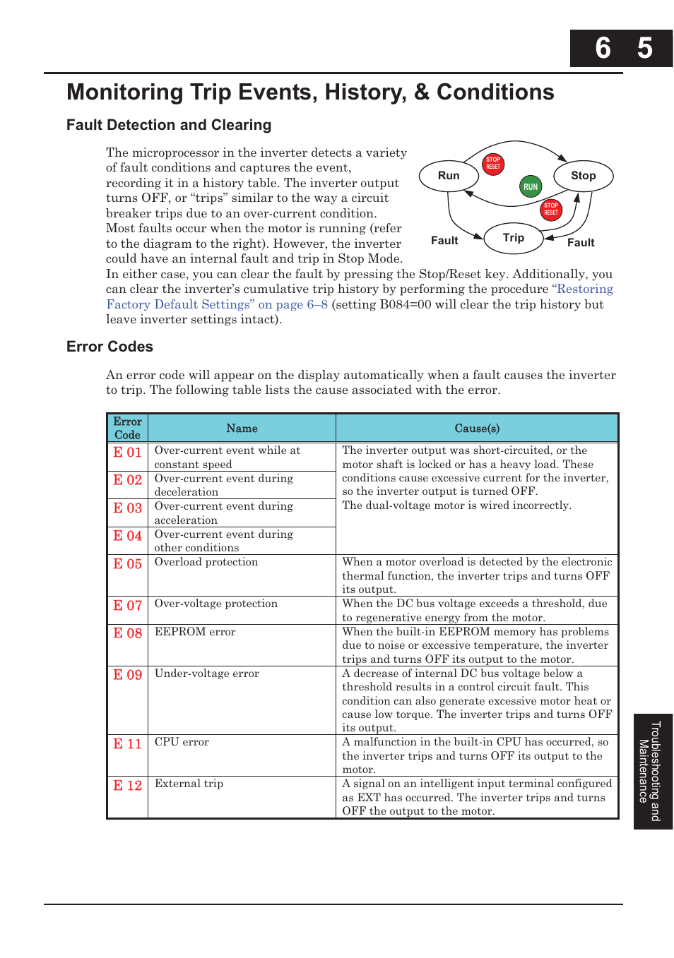 Monitoring trip events, history, & conditions -5, Monitoring trip events, history, & conditions | XLT Hitachi X200 User Manual | Page 224 / 305
