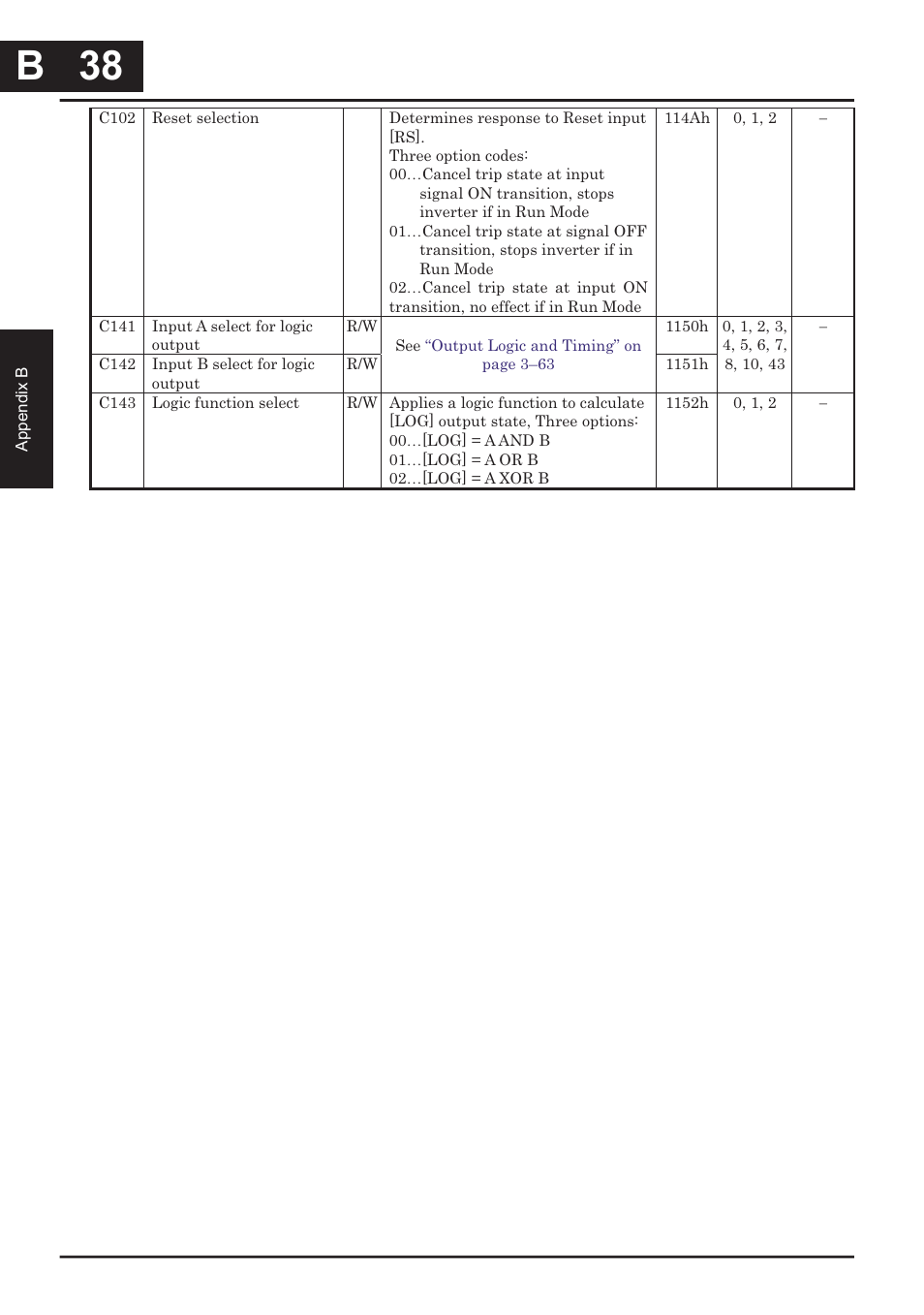 B−38, B 38 | XLT Hitachi X200 User Manual | Page 281 / 305
