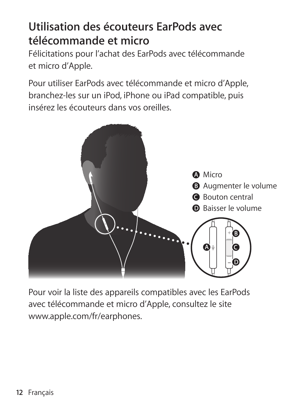 Apple EarPods mit Fernbedienung und Mikrofon User Manual | Page 12 / 40