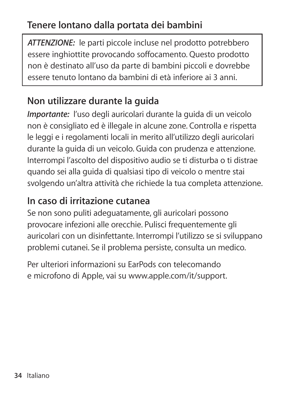 Apple EarPods mit Fernbedienung und Mikrofon User Manual | Page 34 / 40