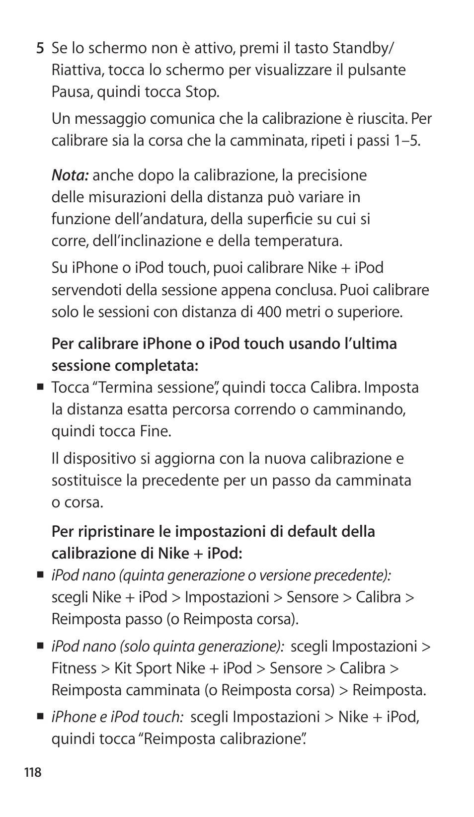 Apple Nike + iPod Sensor User Manual | Page 118 / 144