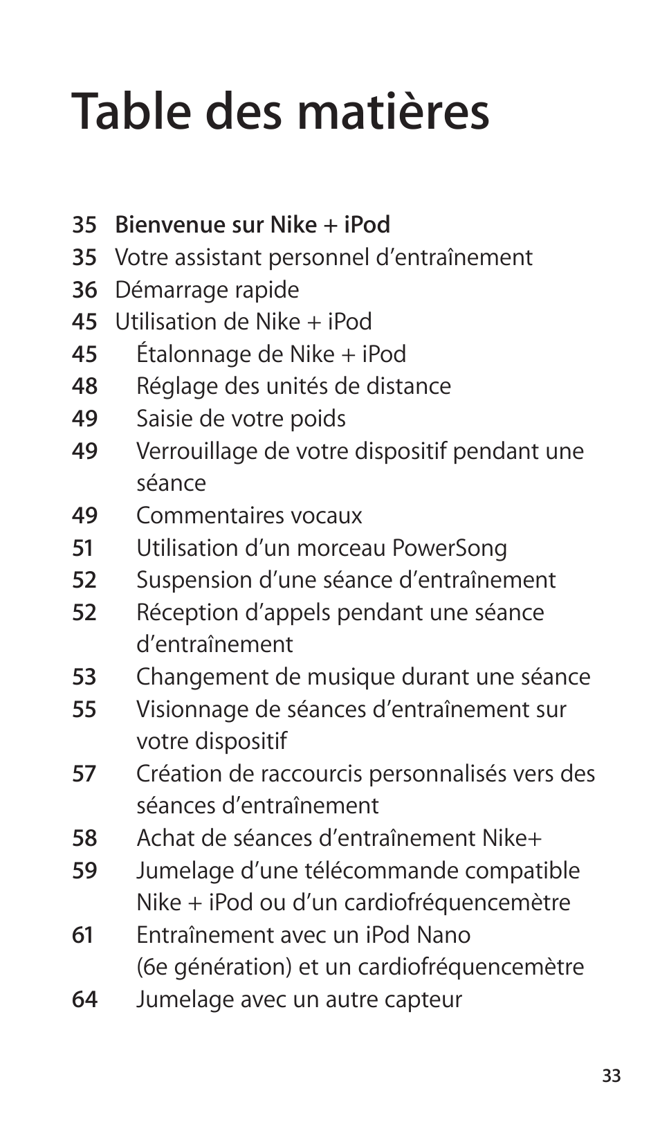 Apple Nike + iPod Sensor User Manual | Page 33 / 144
