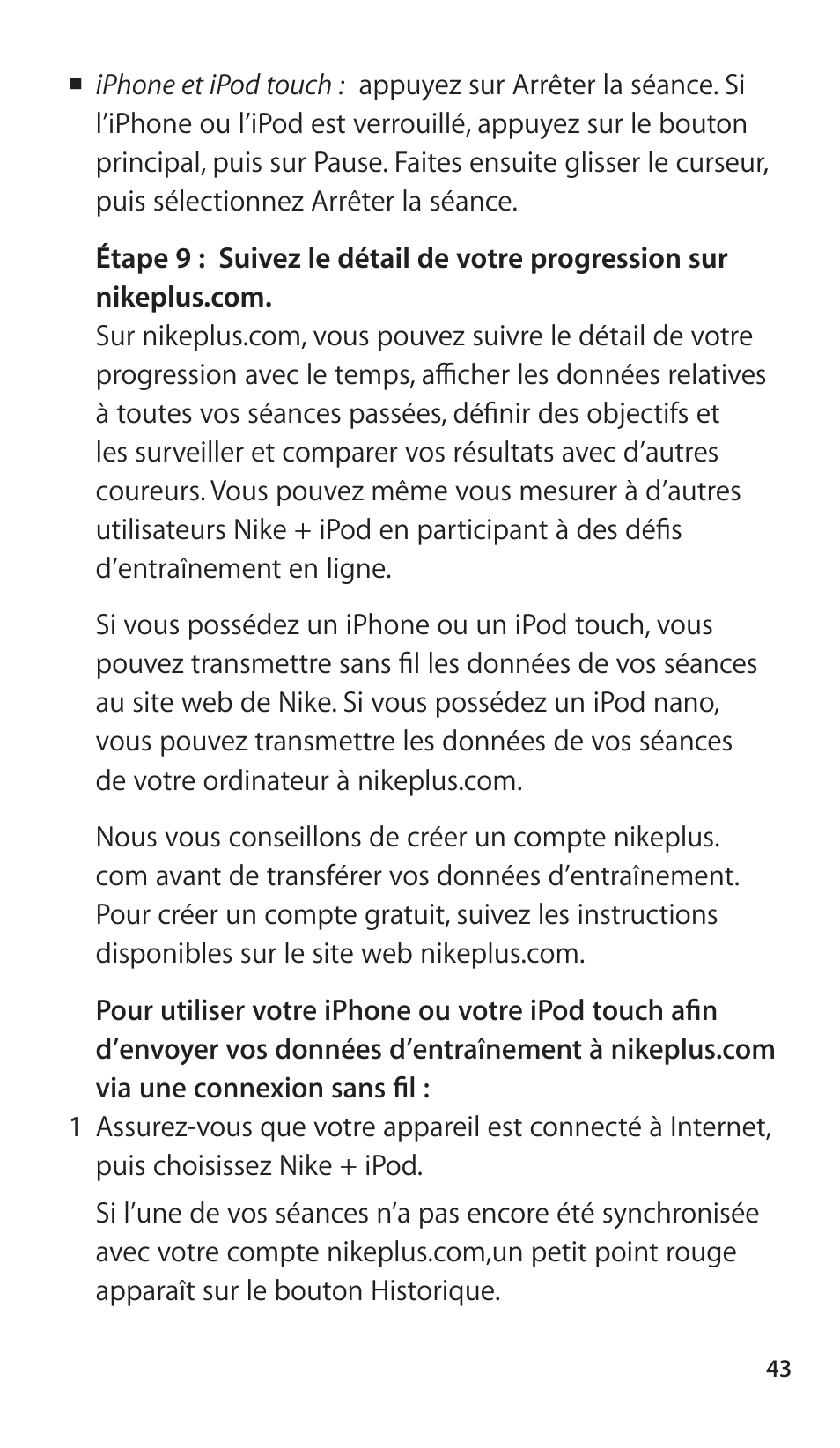 Apple Nike + iPod Sensor User Manual | Page 43 / 144