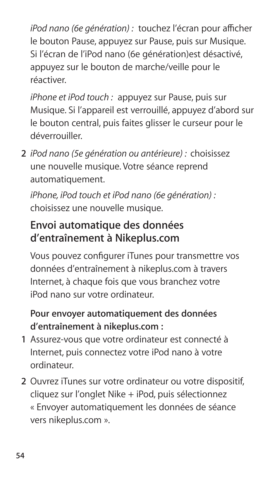 Apple Nike + iPod Sensor User Manual | Page 54 / 144