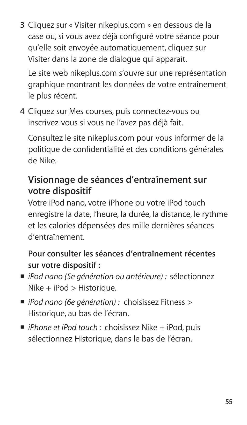 Apple Nike + iPod Sensor User Manual | Page 55 / 144