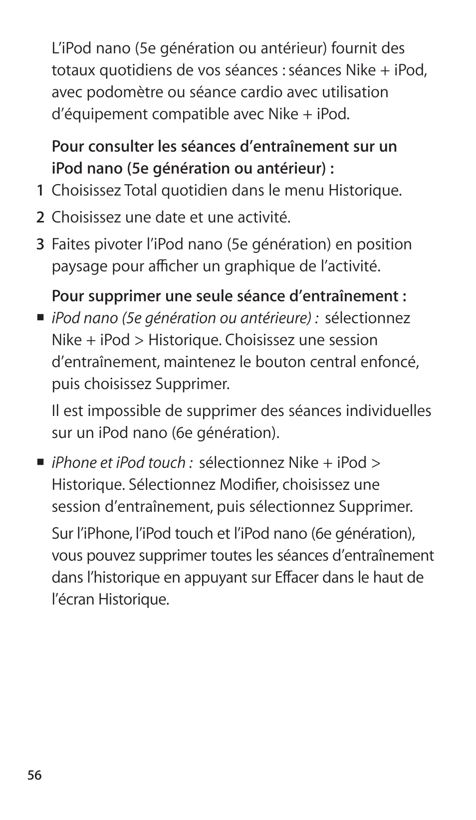 Apple Nike + iPod Sensor User Manual | Page 56 / 144