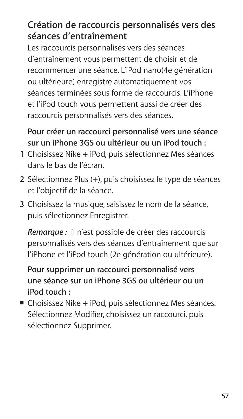 Apple Nike + iPod Sensor User Manual | Page 57 / 144