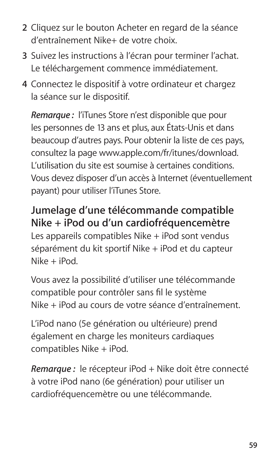 Apple Nike + iPod Sensor User Manual | Page 59 / 144