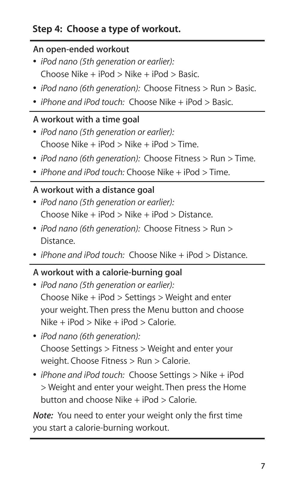 Apple Nike + iPod Sensor User Manual | Page 7 / 144