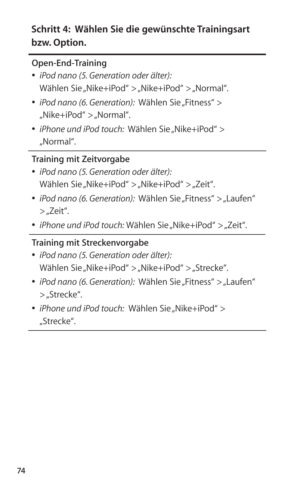 Apple Nike + iPod Sensor User Manual | Page 74 / 144