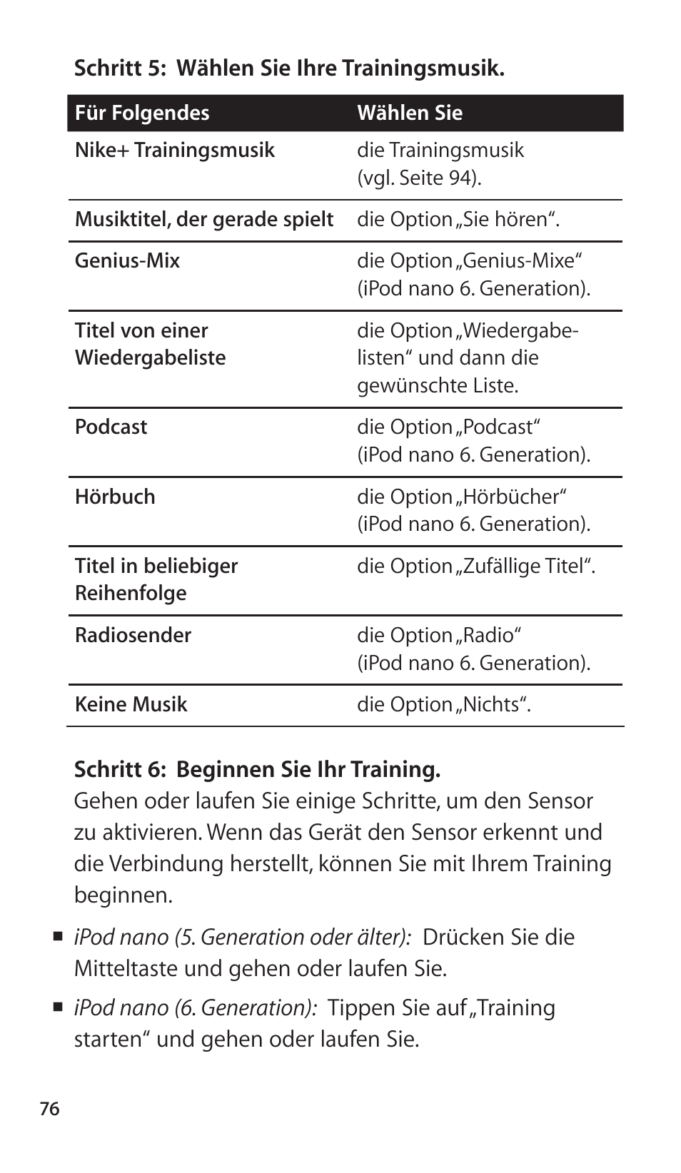 Apple Nike + iPod Sensor User Manual | Page 76 / 144