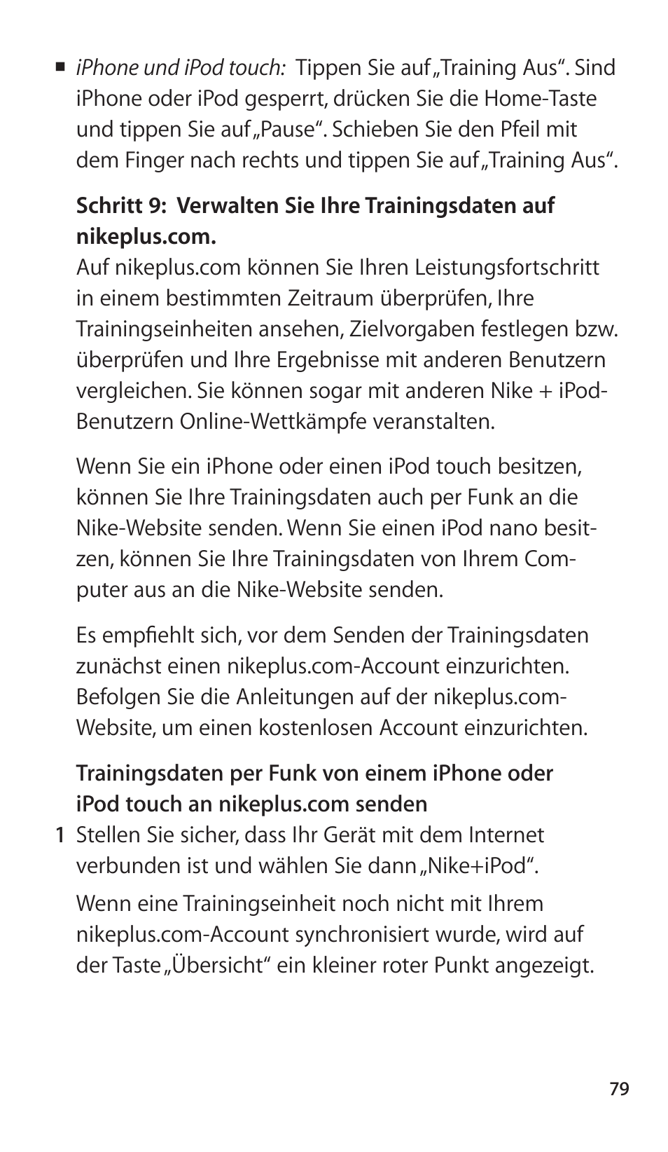 Apple Nike + iPod Sensor User Manual | Page 79 / 144