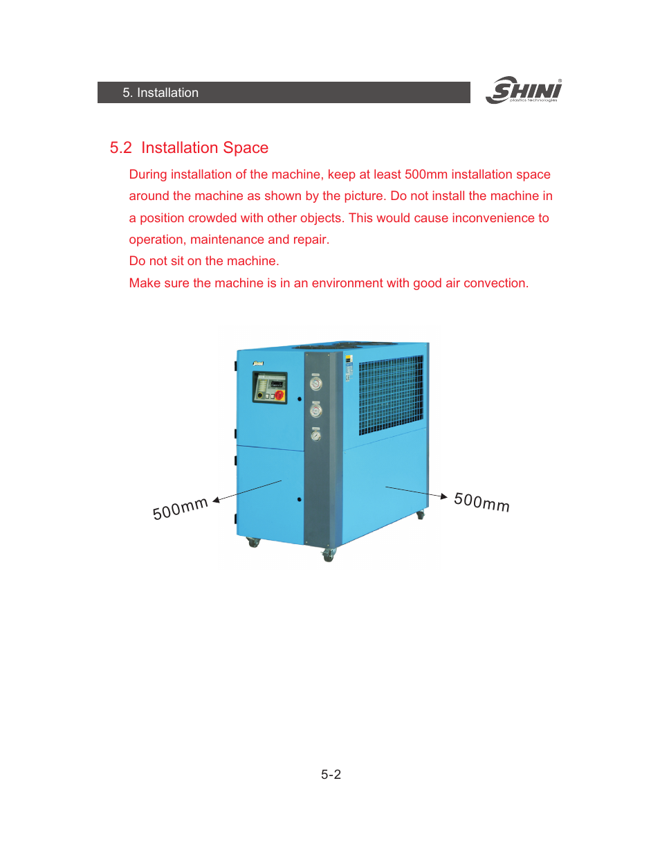2 installation space | Yuh Dak SIC-A series User Manual | Page 15 / 85