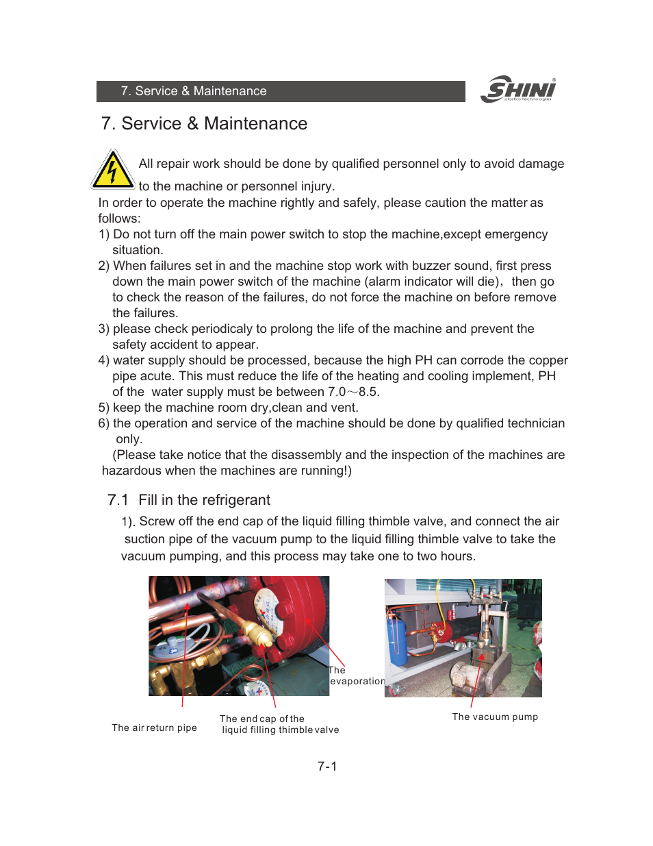 Service & maintenance | Yuh Dak SIC-A series User Manual | Page 23 / 85