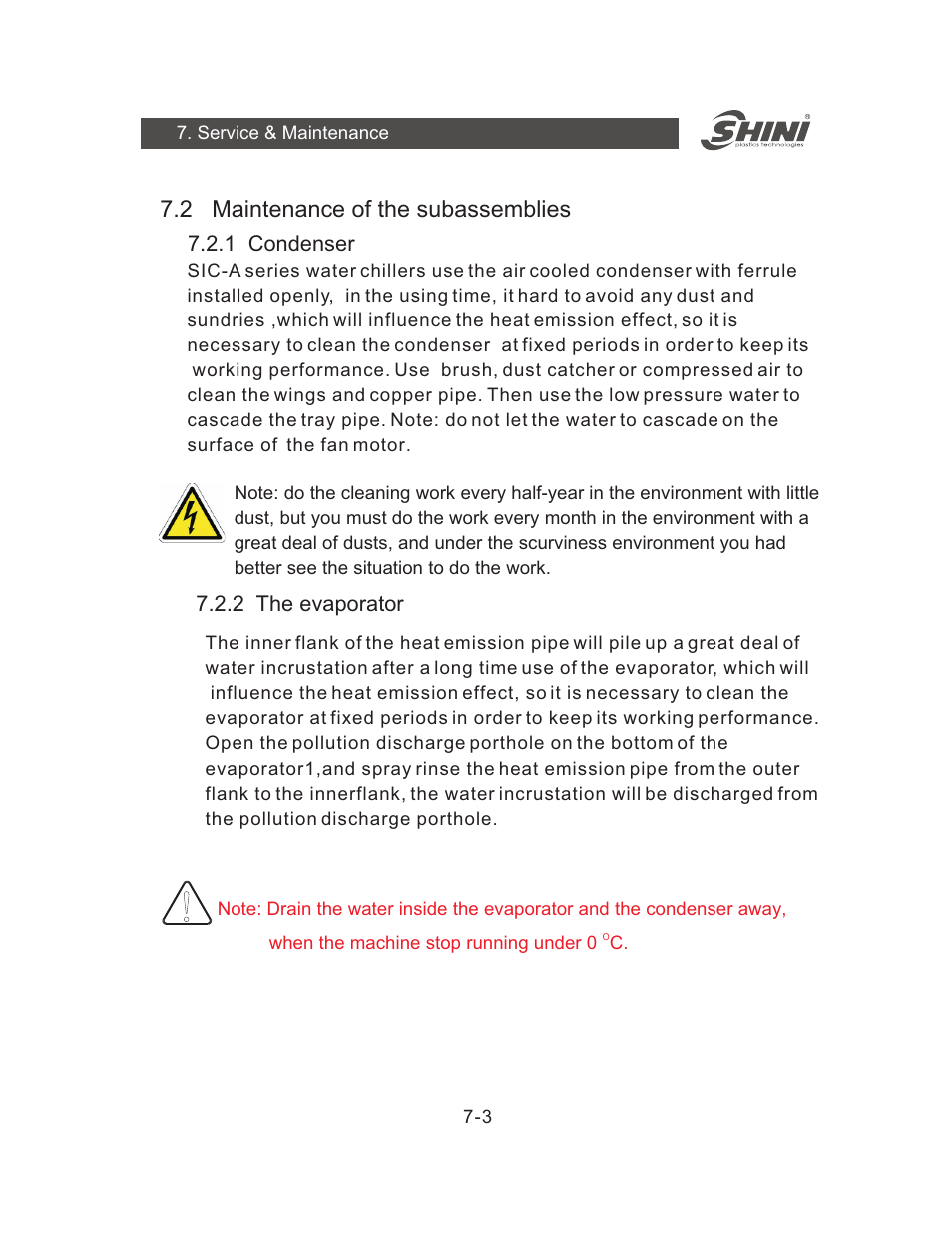 2 maintenance of the subassemblies | Yuh Dak SIC-A series User Manual | Page 25 / 85