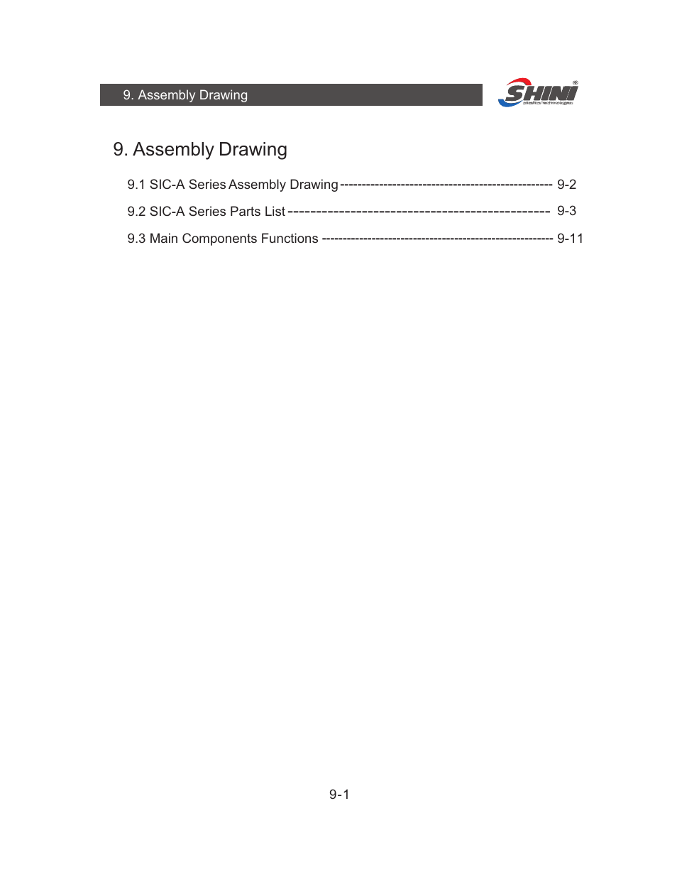 Assembly drawing | Yuh Dak SIC-A series User Manual | Page 29 / 85