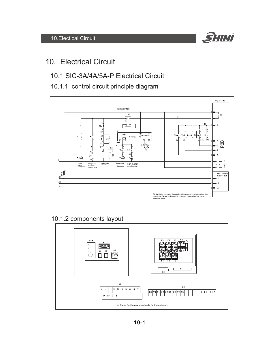 Electrical circuit, 1 sic-3a/4a/5a-p electrical circuit, Electical circuit | Yuh Dak SIC-A series User Manual | Page 41 / 85