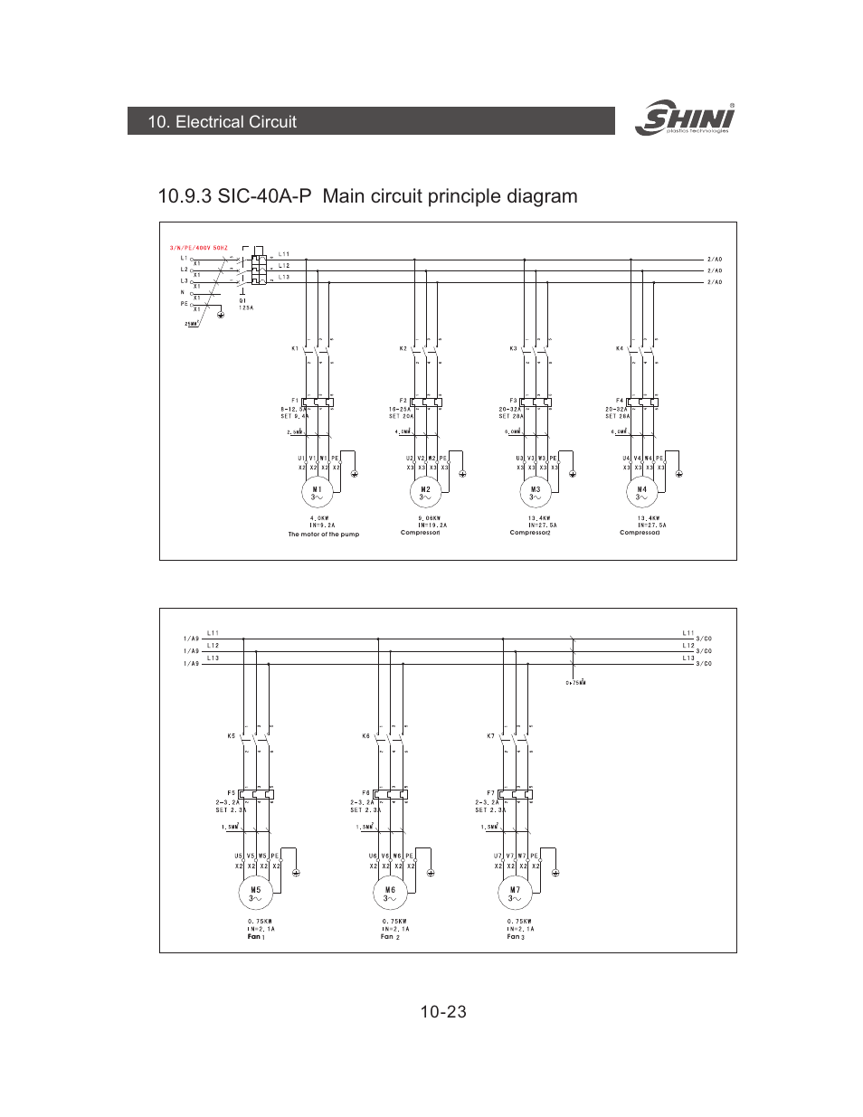 3 sic-40a-p main circuit principle diagram, 23 10. electrical circuit | Yuh Dak SIC-A series User Manual | Page 63 / 85