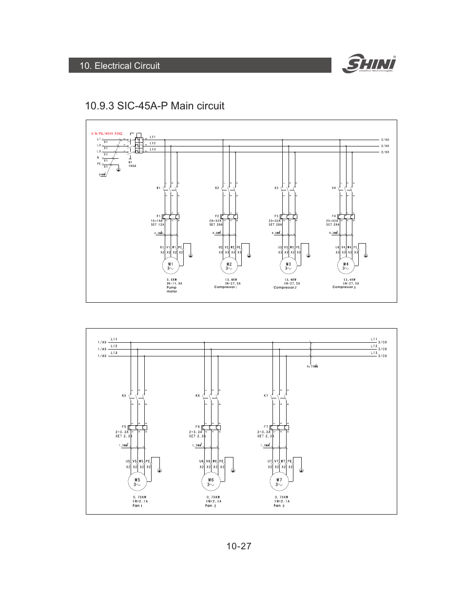 3 sic-45a-p main circuit, 27 10. electrical circuit | Yuh Dak SIC-A series User Manual | Page 67 / 85