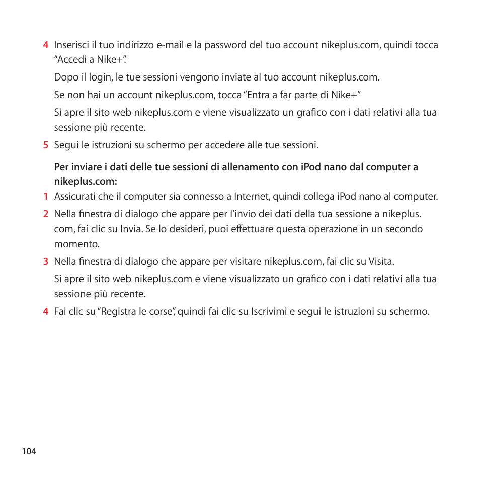 Apple Nike + iPod User Manual | Page 104 / 128