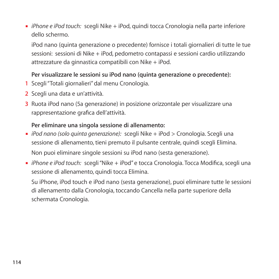 Apple Nike + iPod User Manual | Page 114 / 128