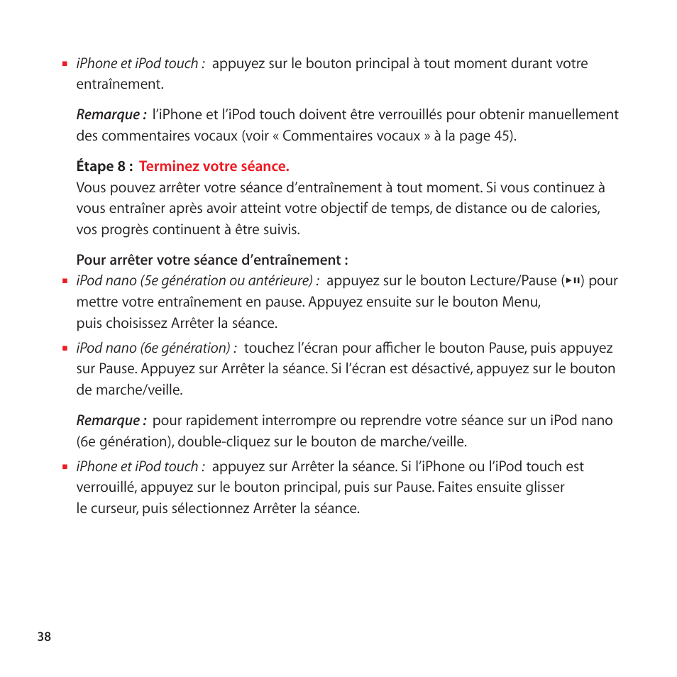 Apple Nike + iPod User Manual | Page 38 / 128