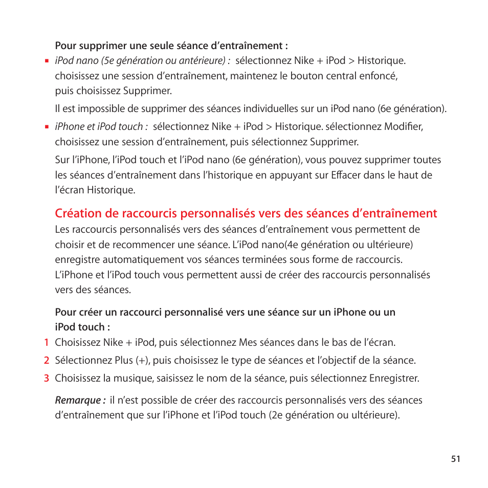 Apple Nike + iPod User Manual | Page 51 / 128