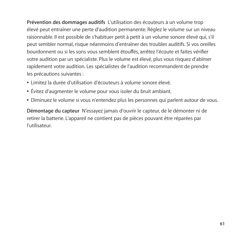 Apple Nike + iPod User Manual | Page 61 / 128