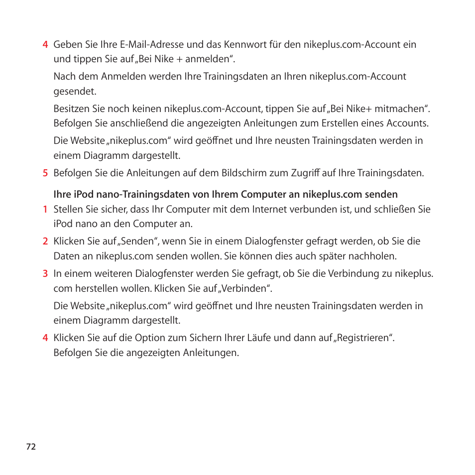 Apple Nike + iPod User Manual | Page 72 / 128