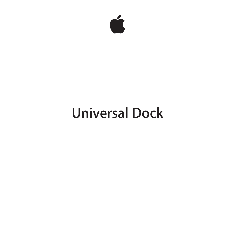 Apple Universal Dock User Manual | 88 pages