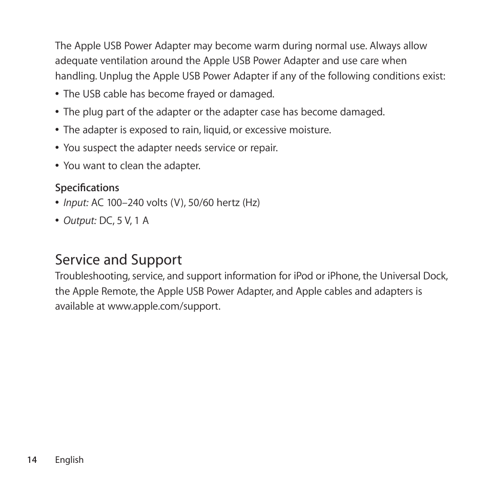 Service and support | Apple Universal Dock User Manual | Page 14 / 88