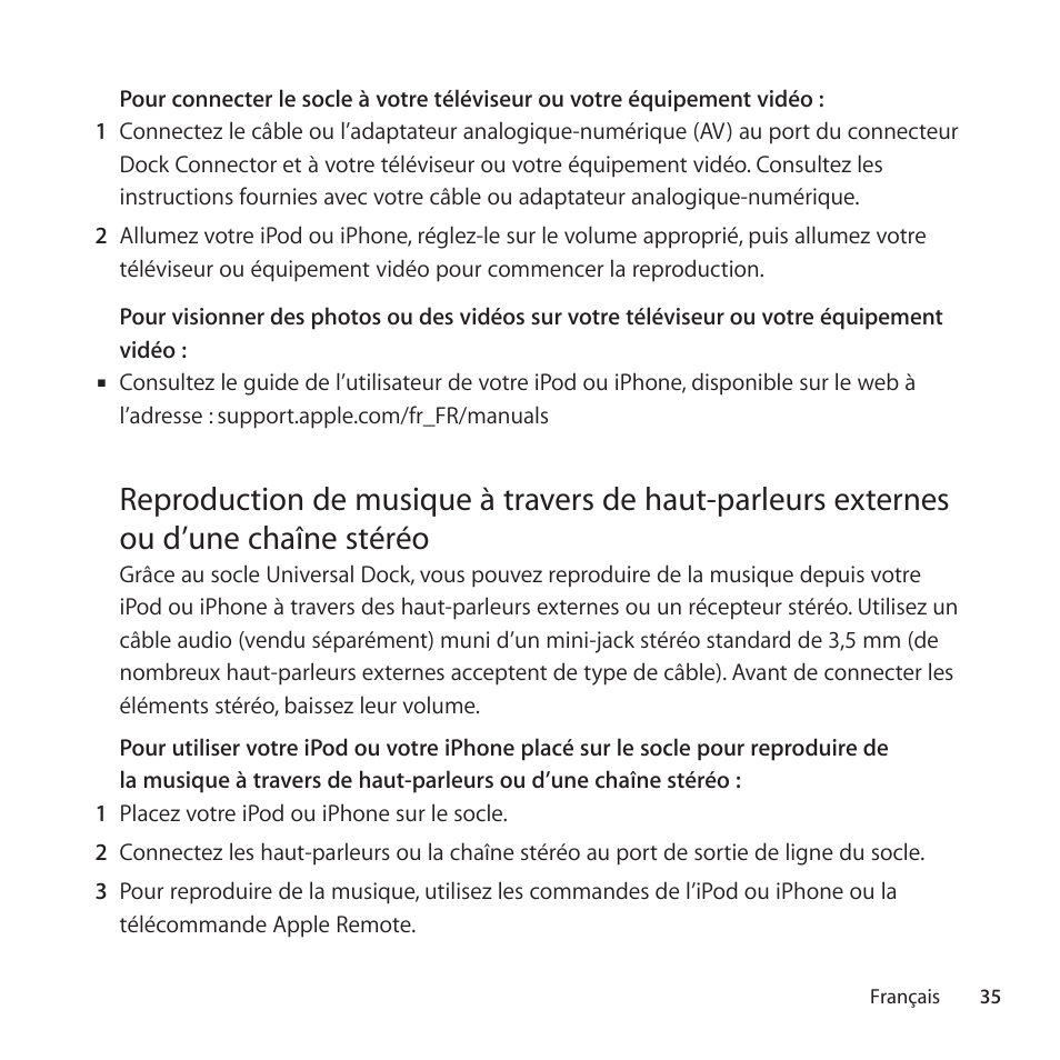 Apple Universal Dock User Manual | Page 35 / 88