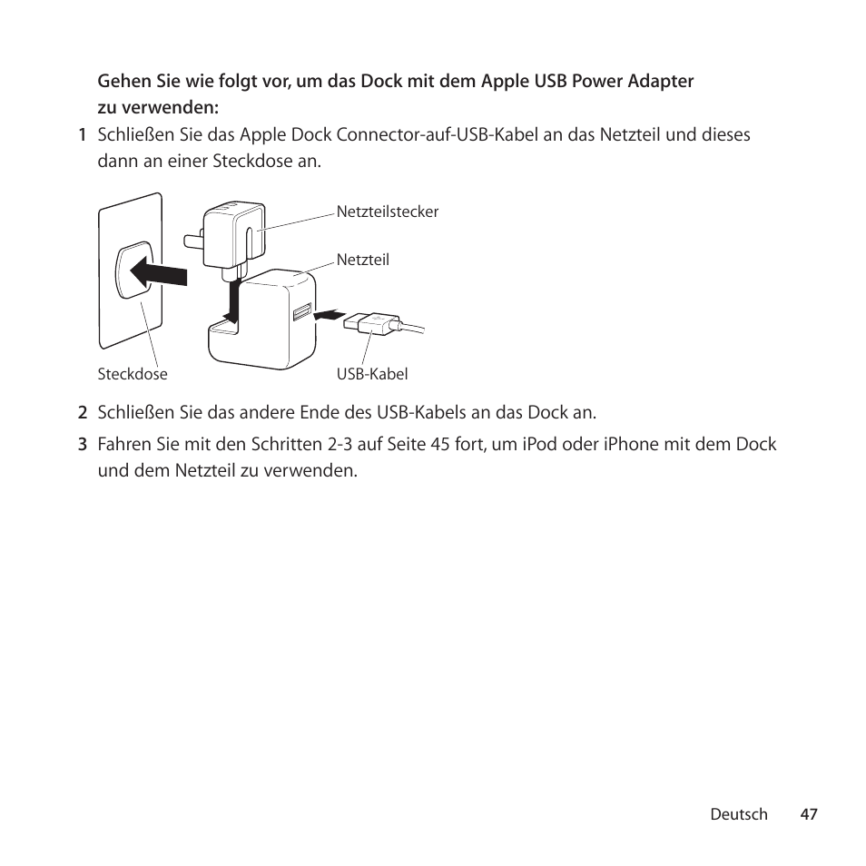 Ufzuladen (seite 47) | Apple Universal Dock User Manual | Page 47 / 88