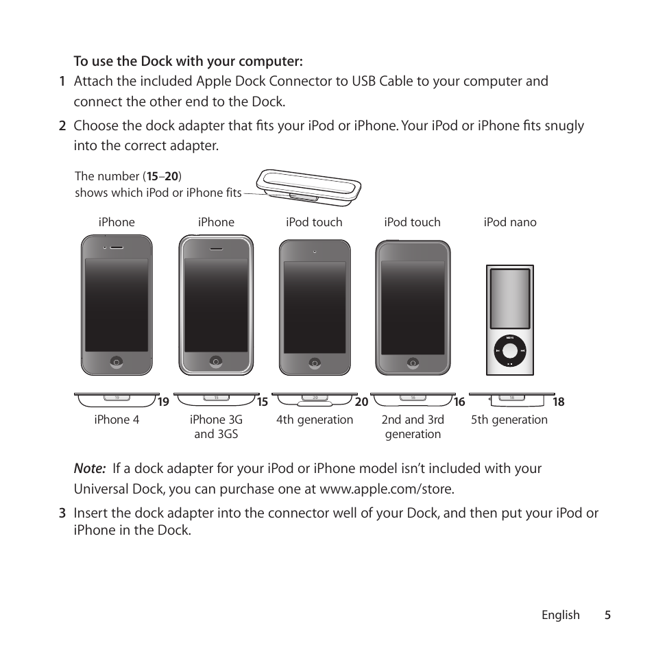 Apple Universal Dock User Manual | Page 5 / 88