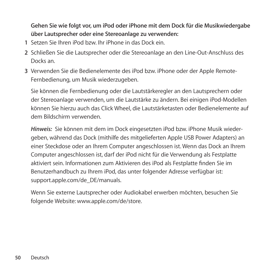 Apple Universal Dock User Manual | Page 50 / 88
